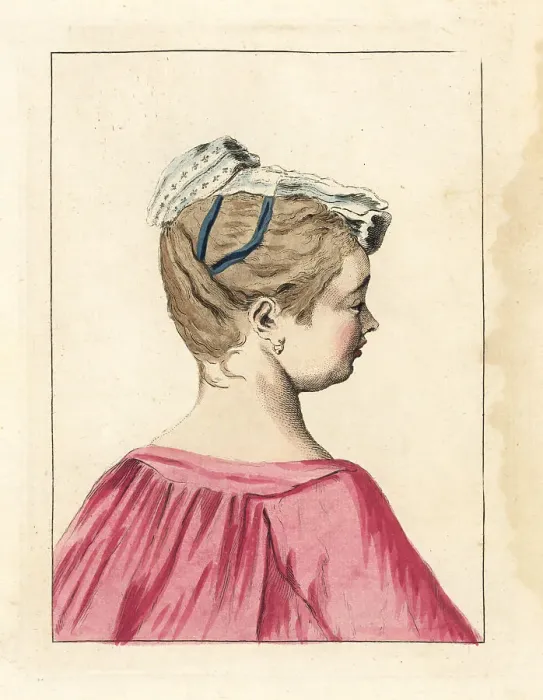 Framed Print : Figure of a girl in lace cap from an old master painting Framed Print : Figure of a girl in lace cap from an old master painting