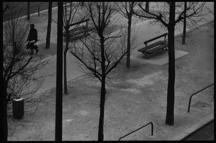 Framed Print : Figure in a Paris park, France Framed Print : Figure in a Paris park, France