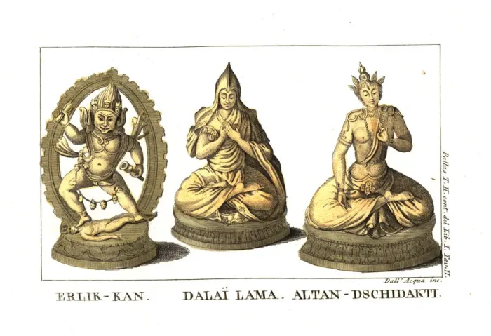 Framed Print : Figures of divinities in the Kalmyk religion Framed Print : Figures of divinities in the Kalmyk religion