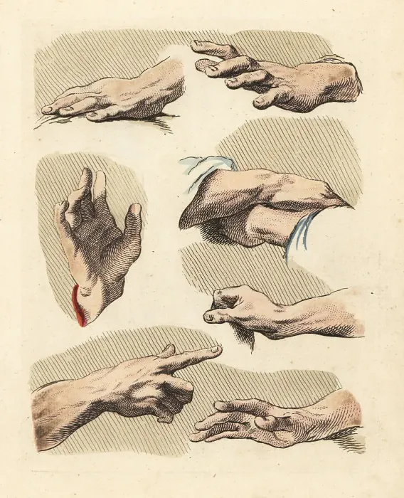Framed Print : Figures of male fingers, hands, gestures Framed Print : Figures of male fingers, hands, gestures