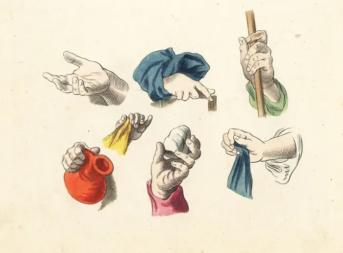 Framed Print : Figures of male fingers, hands, gestures Framed Print : Figures of male fingers, hands, gestures