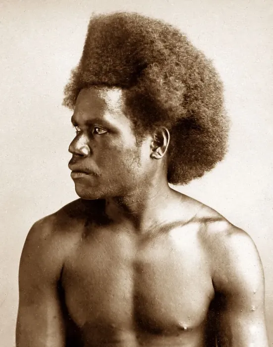 Framed Print : A Fijian Chief Victorian period Framed Print : A Fijian Chief Victorian period