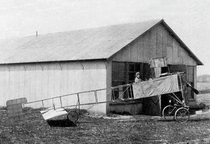Framed Print : Filey Bleriot Aeroplane early 1900s Framed Print : Filey Bleriot Aeroplane early 1900s