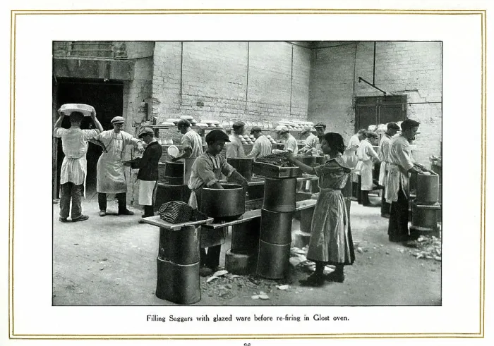 Framed Print : Filling saggers with glazed ware, Alfred Meakin Framed Print : Filling saggers with glazed ware, Alfred Meakin