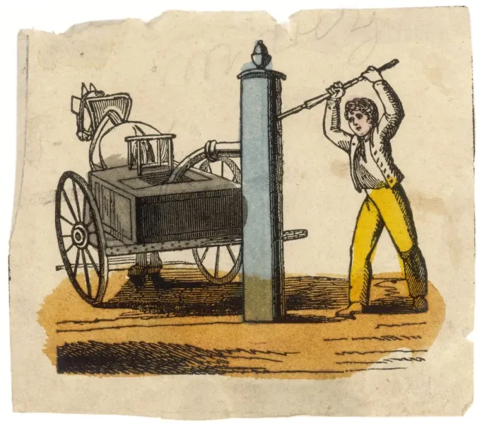 Framed Print : Filling up at Water Pump Framed Print : Filling up at Water Pump