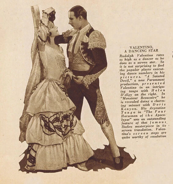 The film star Rudolph Valentino, with Helen D Algy