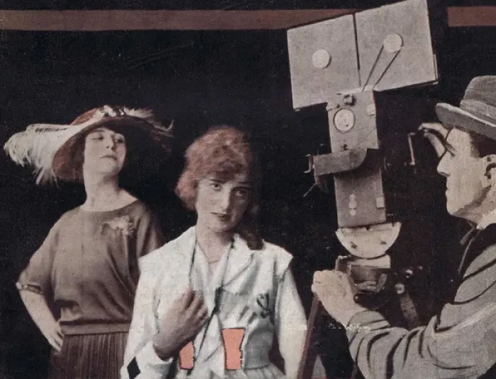Framed Print : Filming a British silent, 1920 Framed Print : Filming a British silent, 1920