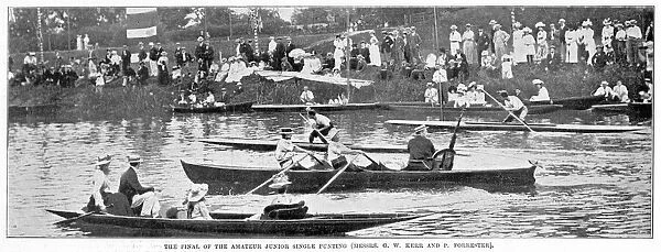 The final of the amateur junior single punting. Date: 1901