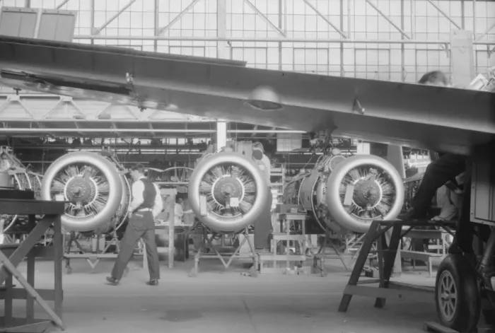 Framed Print : At one of the final assembly stages in the Vought-Sikorsky A Framed Print : At one of the final assembly stages in the Vought-Sikorsky A