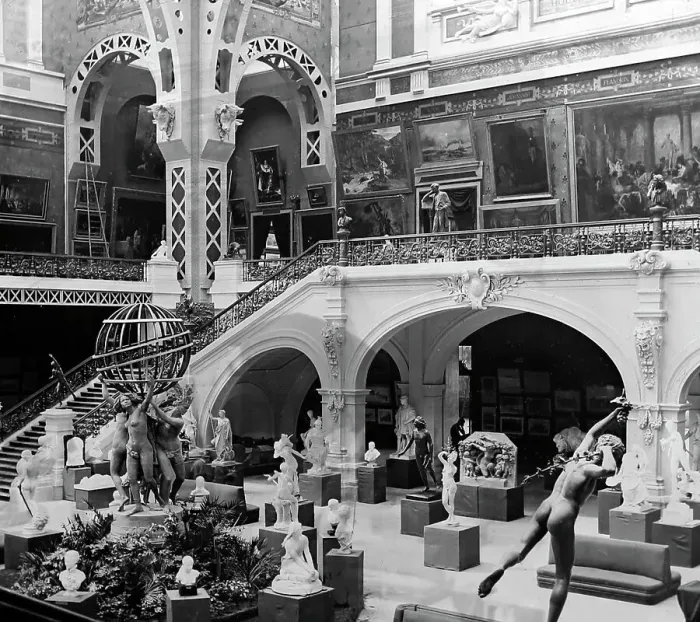 Framed Print : Fine Art Court, Exposition Universelle, Paris, 1889 Framed Print : Fine Art Court, Exposition Universelle, Paris, 1889