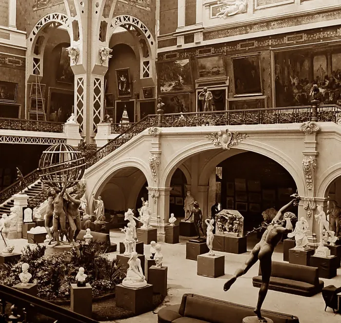 Framed Print : Fine Art Court (North), 1889 Exposition Universelle, Paris Framed Print : Fine Art Court (North), 1889 Exposition Universelle, Paris