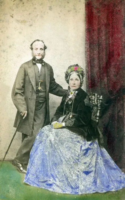 Framed Print : A fine couple - Victorian Studio photograph Framed Print : A fine couple - Victorian Studio photograph