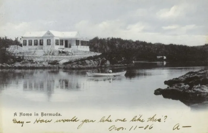 Framed Print : A fine lakeside home in Bermuda Framed Print : A fine lakeside home in Bermuda