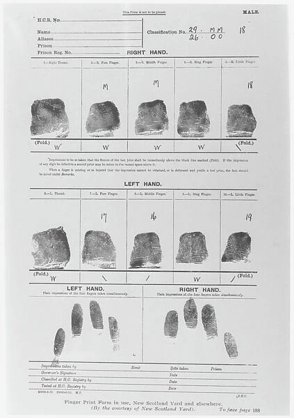 Fingerprint Sheet