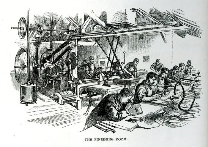 Framed Print : The Finishing Room, Black & White magazine Framed Print : The Finishing Room, Black & White magazine