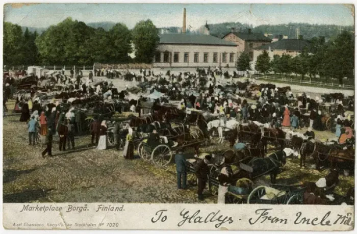 Framed Print : Finland - The Marketplace at Borga Framed Print : Finland - The Marketplace at Borga