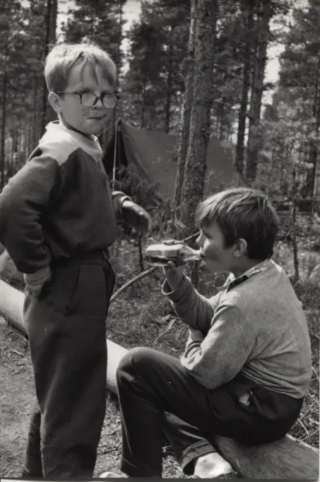 Framed Print : Finnish boy scouts at camp Framed Print : Finnish boy scouts at camp
