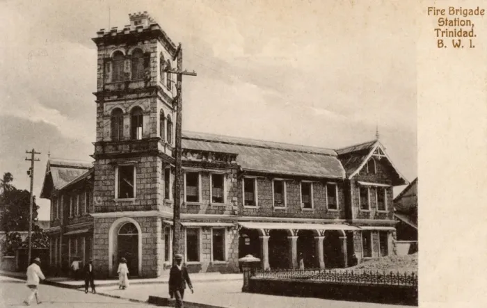 Framed Print : Fire Brigade station, Port of Spain, Trinidad, West Indies Framed Print : Fire Brigade station, Port of Spain, Trinidad, West Indies