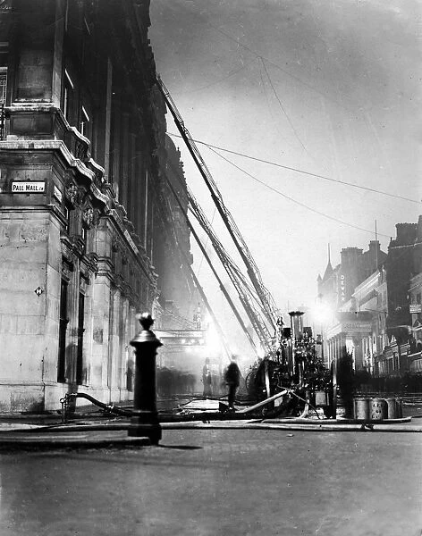 Fire at Carlton Hotel, London