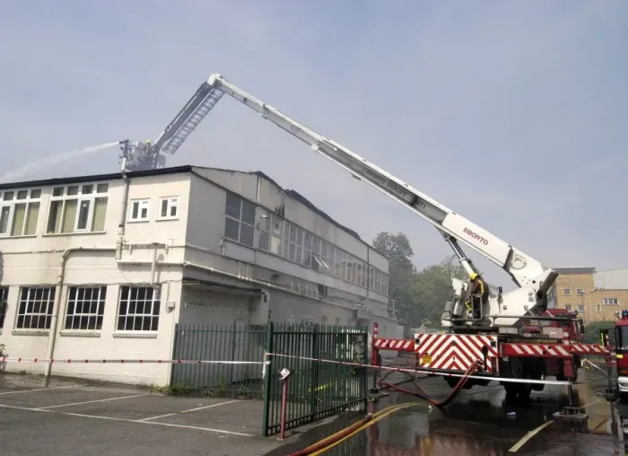 Framed Print : Fire at commercial premises, 2 Restmor Way, Sutton Framed Print : Fire at commercial premises, 2 Restmor Way, Sutton