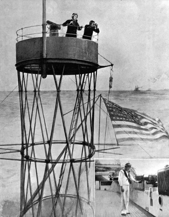 Framed Print : Fire Control Top of an American Warship, 1910 Framed Print : Fire Control Top of an American Warship, 1910