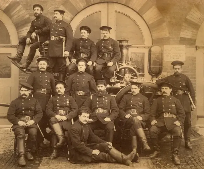 Framed Print : The Fire Crew of the Westminster Fire Station Framed Print : The Fire Crew of the Westminster Fire Station