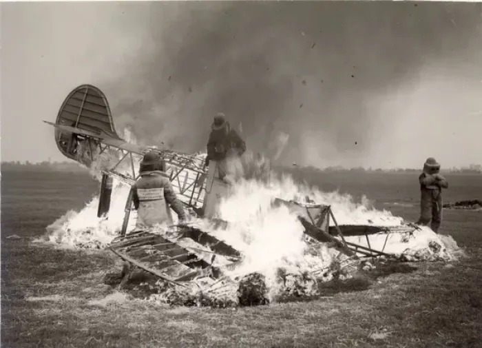 Framed Print : A fire-fighting demonstration - RAeS Garden Party