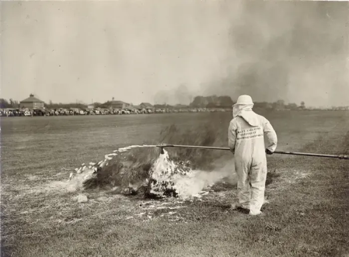 Framed Print : A fire-fighting demonstration - RAeS Garden Party Framed Print : A fire-fighting demonstration - RAeS Garden Party