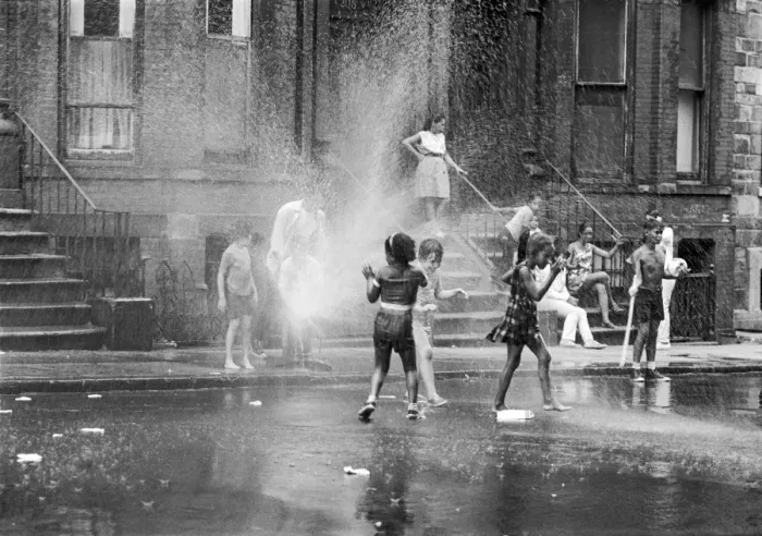 Framed Print : Fire Hydrant Street Play NYC 1969 Framed Print : Fire Hydrant Street Play NYC 1969