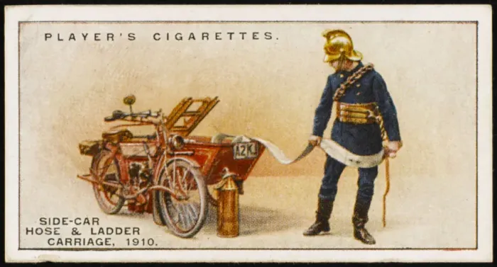 Framed Print : Fire Motor-Cycle / Sidecar Framed Print : Fire Motor-Cycle / Sidecar