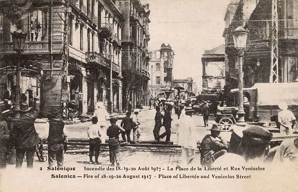 Fire of Thessaloniki - Place de la Liberte and Rue Venizelos