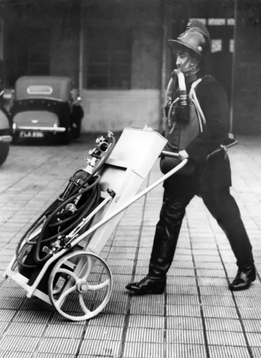 Framed Print : Firefighter with breathing apparatus Framed Print : Firefighter with breathing apparatus