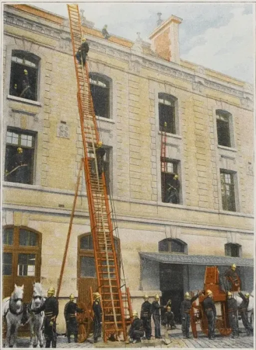 Framed Print : Firefighters Ladder Framed Print : Firefighters Ladder