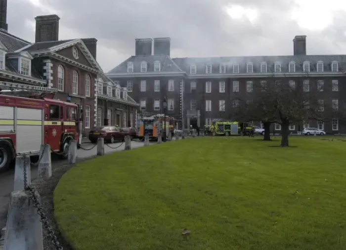 Framed Print : Firefighters at Royal Hospital Chelsea Framed Print : Firefighters at Royal Hospital Chelsea