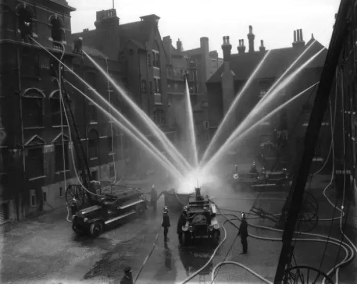 Framed Print : Firefighting training display at Southwark Headquarters Framed Print : Firefighting training display at Southwark Headquarters