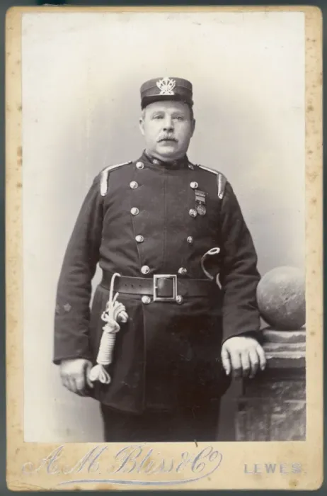 Framed Print : Fireman / Lewes Circa 1890 Framed Print : Fireman / Lewes Circa 1890