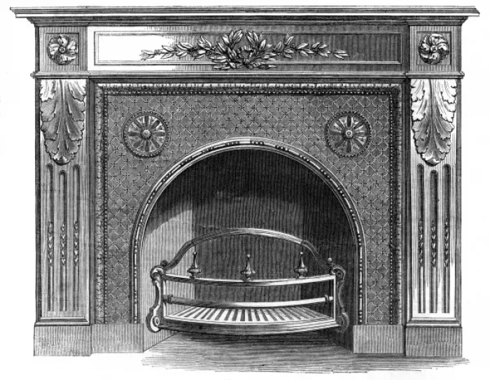Framed Print : Fireplace / Feetham Stove Framed Print : Fireplace / Feetham Stove