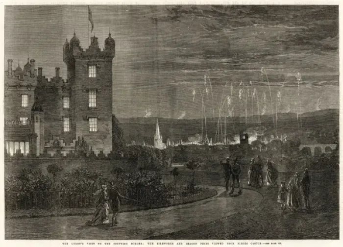 Framed Print : Fireworks at Floors Castle Framed Print : Fireworks at Floors Castle