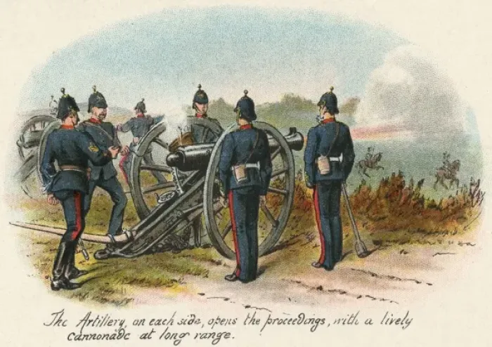 Framed Print : Firing Cannon / Simkin Framed Print : Firing Cannon / Simkin