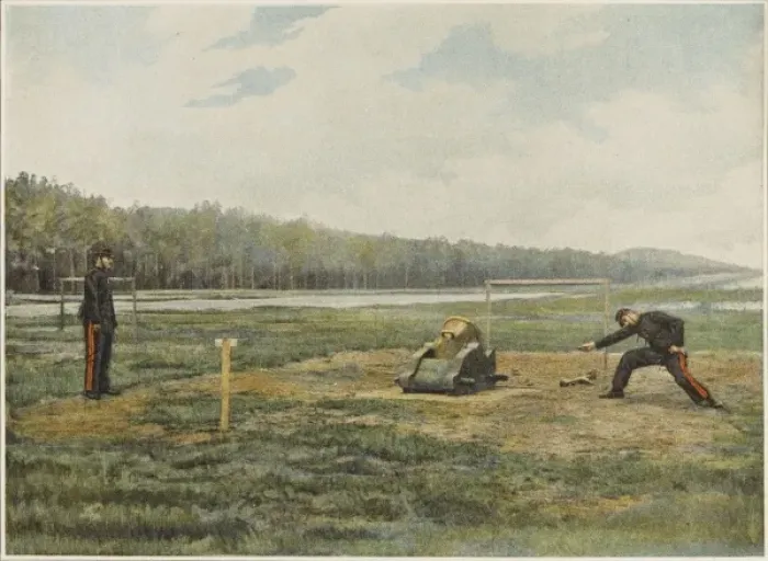 Framed Print : Firing French Mortar Framed Print : Firing French Mortar