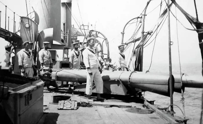 Framed Print : Firing a Whitehead torpedo Royal Navy Framed Print : Firing a Whitehead torpedo Royal Navy