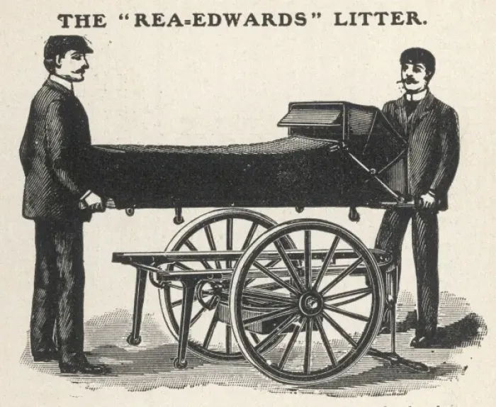 Framed Print : First aid, Rea-Edwards Litter Framed Print : First aid, Rea-Edwards Litter