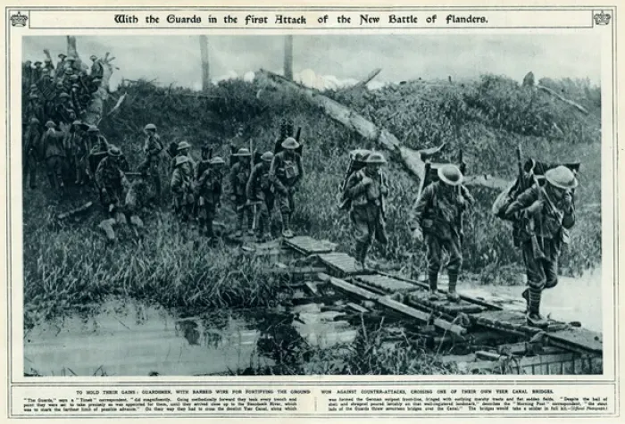Framed Print : First attack of the Battle of Flanders Framed Print : First attack of the Battle of Flanders