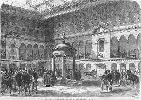 The First Auction at Tattersalls New Buildings, 1865