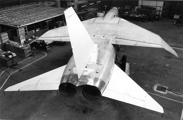 The first BAC TSR-2 in final assembly at Weybridge