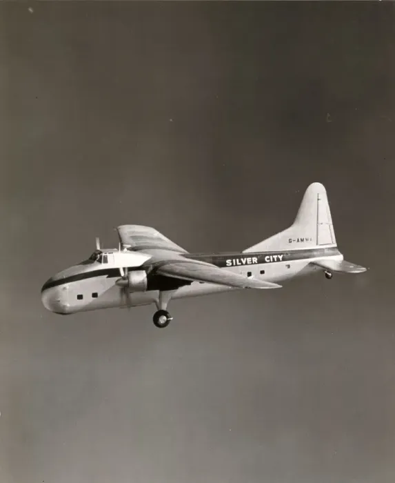 Framed Print : The first Bristol Freighter 32 G-AMWA of Silver City Airways Framed Print : The first Bristol Freighter 32 G-AMWA of Silver City Airways