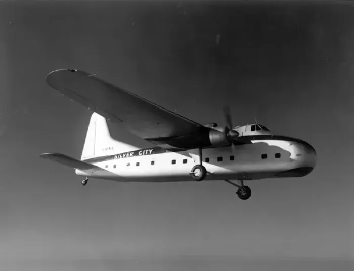 Framed Print : The first Bristol Freighter 32 G-AMWA of Silver City Airways Framed Print : The first Bristol Freighter 32 G-AMWA of Silver City Airways