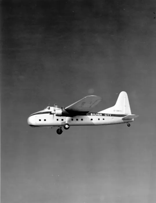 Framed Print : The first Bristol Freighter 32 G-AMWA of Silver City Airways Framed Print : The first Bristol Freighter 32 G-AMWA of Silver City Airways