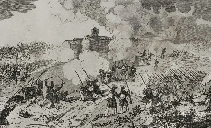 Framed Print : First Carlist War (1833-1840). Action of Larrasoana Framed Print : First Carlist War (1833-1840). Action of Larrasoana