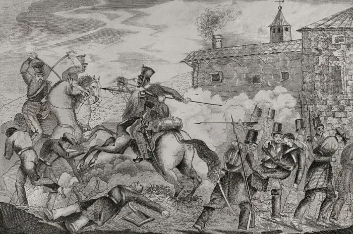 Framed Print : First Carlist War (1833-1840). Battle of Villarrobledo Framed Print : First Carlist War (1833-1840). Battle of Villarrobledo